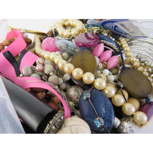 84 - 10kg bag of unsorted costume Jewellery.