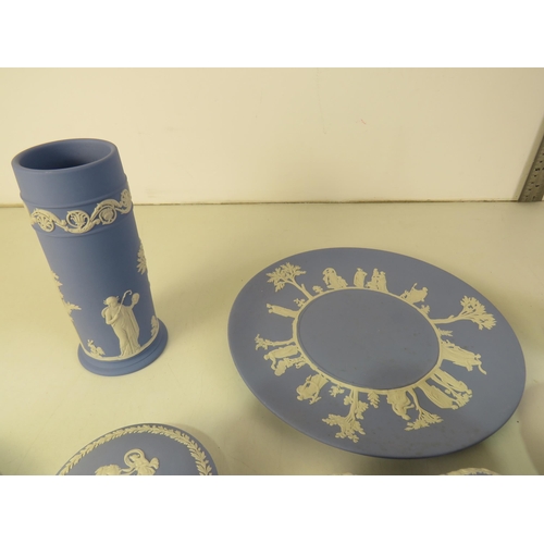 132 - Collection of Wedgewood blue and white Jasperware ceramics.