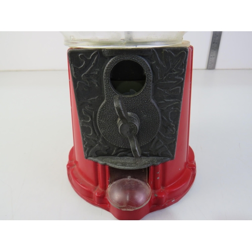 134 - Vintage glass gumball machine