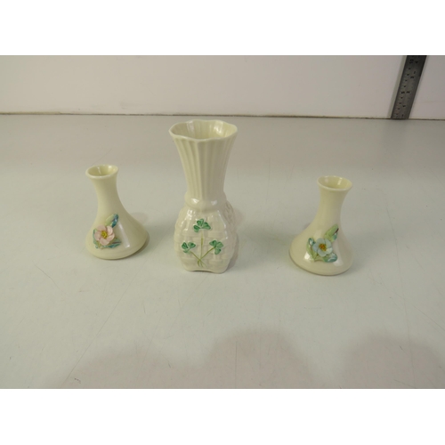 230 - Three pieces of Belleek pottery