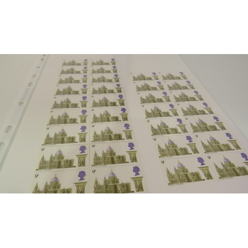 432 - Nine Sheets of mint GB stamps