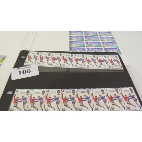 432 - Nine Sheets of mint GB stamps