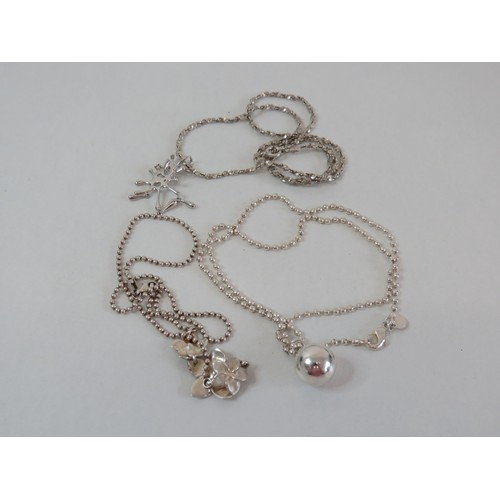 235 - Three silver necklaces- 33g