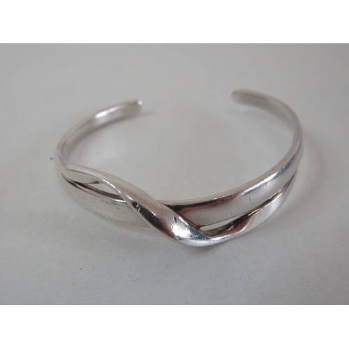 238 - Silver bangle and necklace