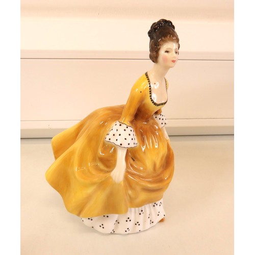 262 - Ceramics to include Royal Doulton Coralie figure, Evangeline Pottery and two Antique Biedermeier gla... 