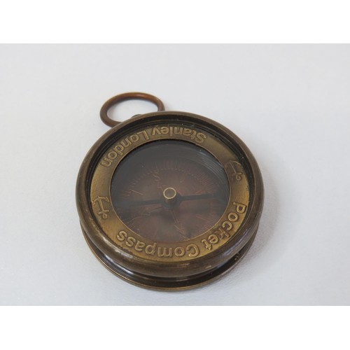 186 - Brass pocket compass