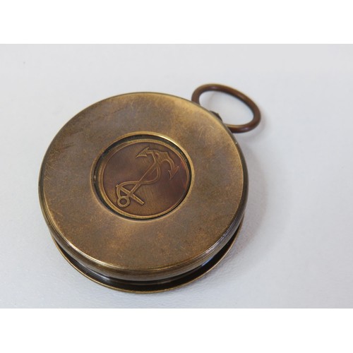 186 - Brass pocket compass