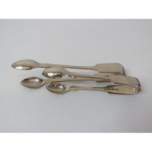 210 - Two vintage silver tongs and two vintage silver spoons