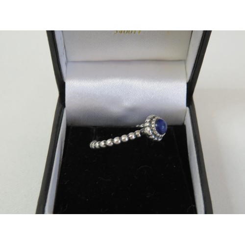 169 - Pandora Lapis Lazuli ring (52)