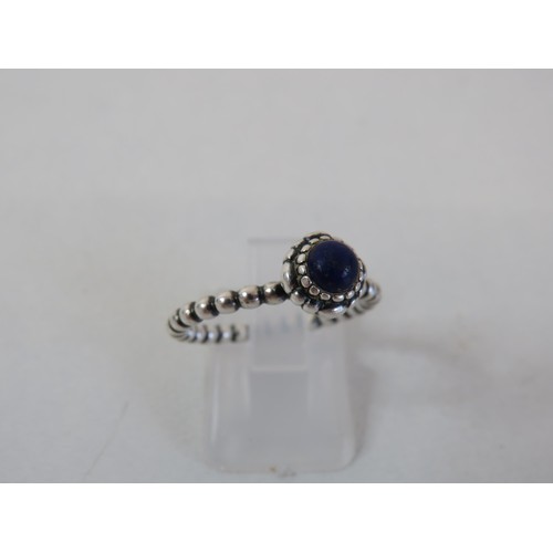 169 - Pandora Lapis Lazuli ring (52)