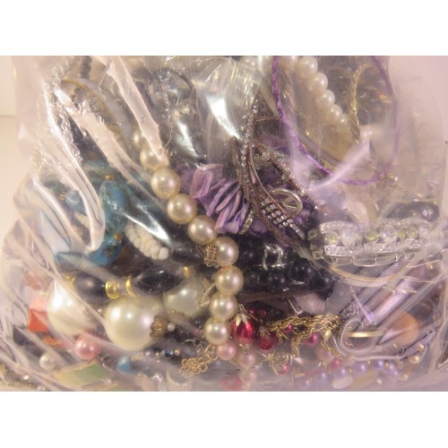 100 - 10kg bag of unsorted costume Jewellery.