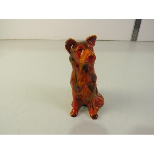 172 - Anita Harris collie dog- signed in gold