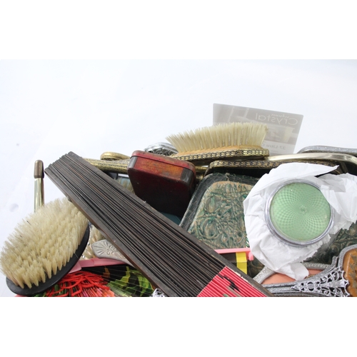 102 - Womens Vanity Collectables Inc Mirror, Travel, Brush Etc