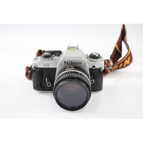 16 - Nikon FG Vintage SLR Film Camera with Nikon Nikkor 50mm F/1.8 Lens