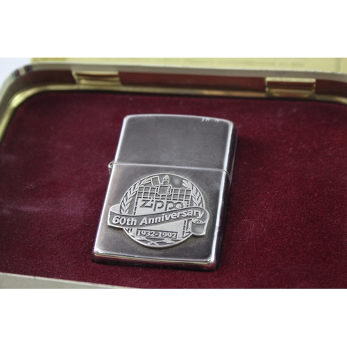 20 - Boxed Zippo Pocket Lighter Tobacciana Collectables Inc 60th Anniversary Etc