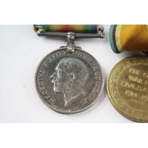 26 - WW1 Medal Pair M2-177576 Pte HB Chapman ASC