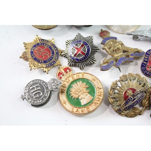 35 - Military Lapel Sweetheart Badges Inc RAF, RA, Australian, Etc x 12