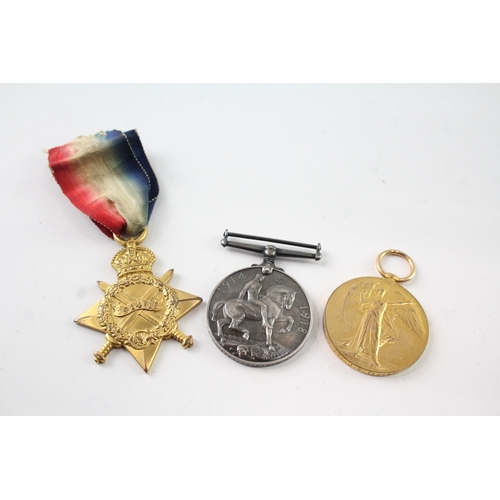 47 - WW1 1914-15 Star Medal Trio S-11788 Pte JW Tizzard ASC