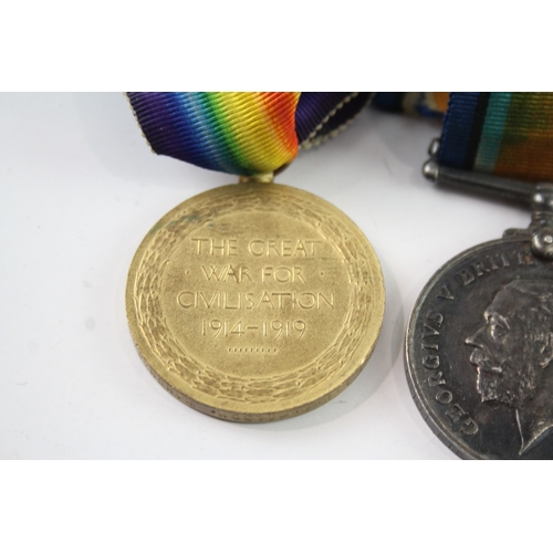 54 - WW1 Medal Pair 58101 Pte A. Wilson Manch Regt