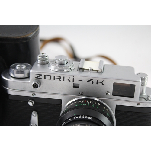 6 - Zorki 4K Rangefinder Film Camera Made in USSR Working with Jupiter 8 50mm F/2 Lens