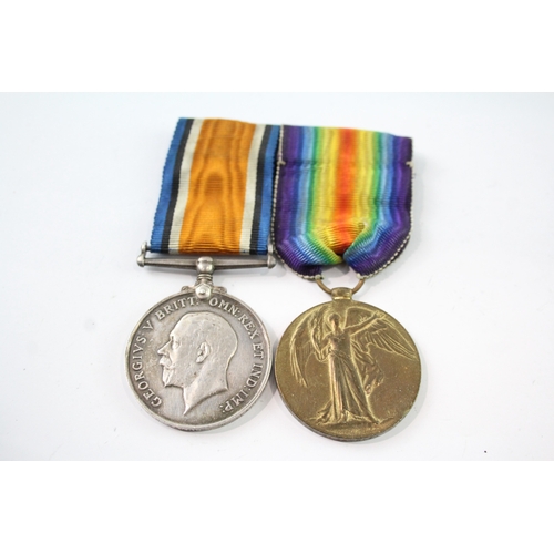 60 - WW1 Mounted Medal Pair 48490 Pte B. Gamble S. Staffs