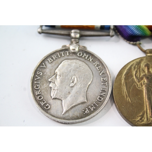 60 - WW1 Mounted Medal Pair 48490 Pte B. Gamble S. Staffs