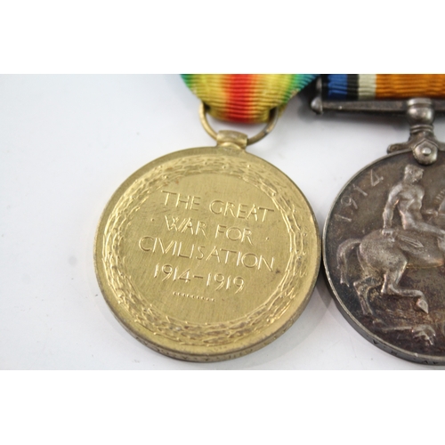 64 - Mounted WW1 Medal Pair 96417 Gnr A.A Clay RA