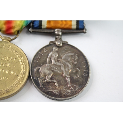 64 - Mounted WW1 Medal Pair 96417 Gnr A.A Clay RA