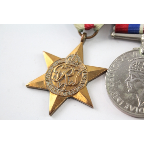 66 - Mounted WW2 Medal Groups Inc Atlantic, France & Germany Stars x 2