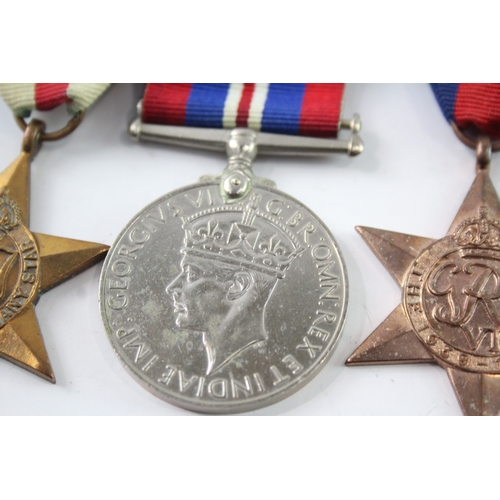 66 - Mounted WW2 Medal Groups Inc Atlantic, France & Germany Stars x 2