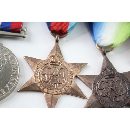 66 - Mounted WW2 Medal Groups Inc Atlantic, France & Germany Stars x 2