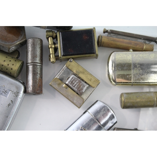 98 - Vintage Military Tobacciana, Lighters, Tins, Etc x 16