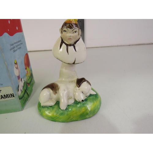 105 - Three old court potter pixieland figures Bry and Benjamin, Dinah, Leo