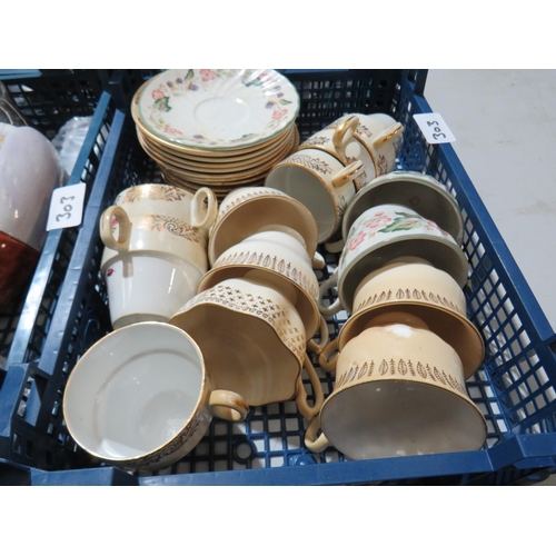 303 - Six trays of unsorted stock