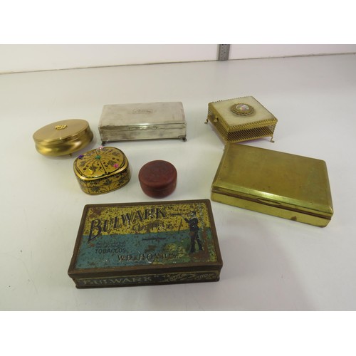 262 - Assorted trinket boxes and tins.