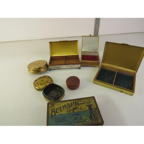 262 - Assorted trinket boxes and tins.