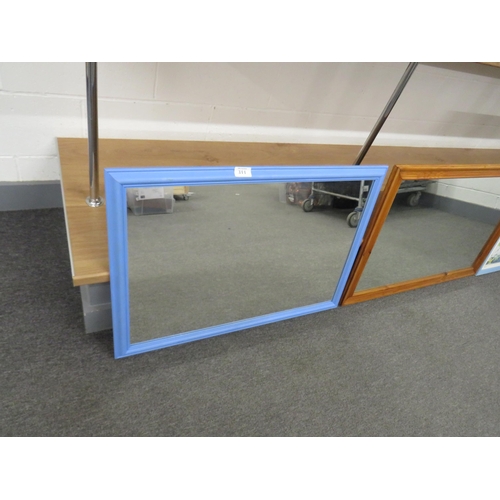 311 - Large vase of flowers print, blue mirror and pine mirror