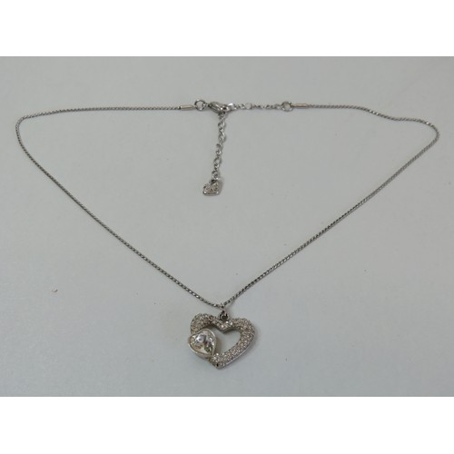 89 - Swarovski Emotion heart pendant necklace.