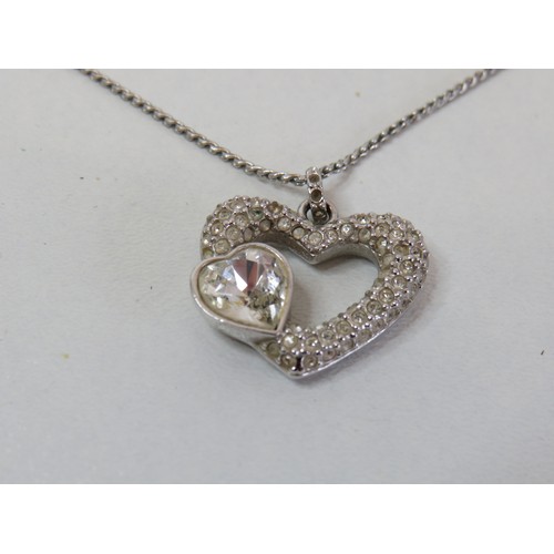 89 - Swarovski Emotion heart pendant necklace.