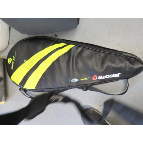 318 - Parkside cylinder hoover, car wash equipment and two tennis rackets