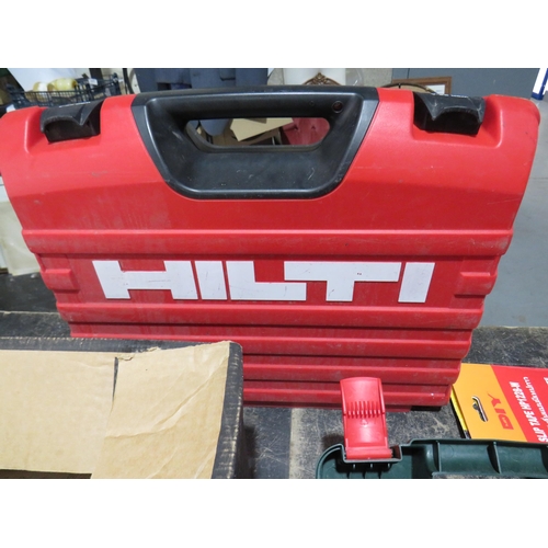 319 - Bosch sander, gild heat gun, hilti case gun foam, halogen heater - all untested