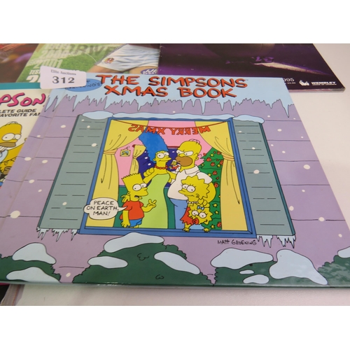 312 - Rugby league programmes and collectable simpsons books