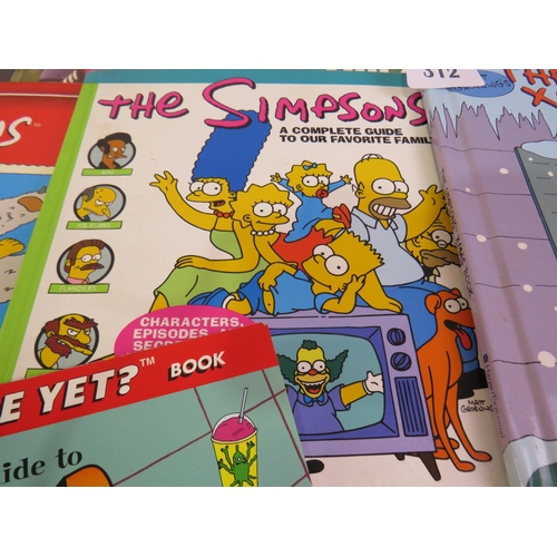 312 - Rugby league programmes and collectable simpsons books