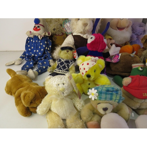 313 - Joblot of collectable teddies including Disney, ty beanie and a disney toy story 2 jessie thinking t... 