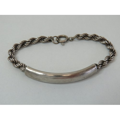 243 - Sterling silver bracelet and box.