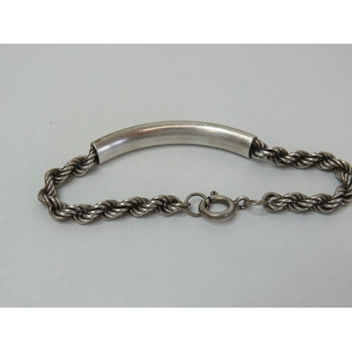 243 - Sterling silver bracelet and box.