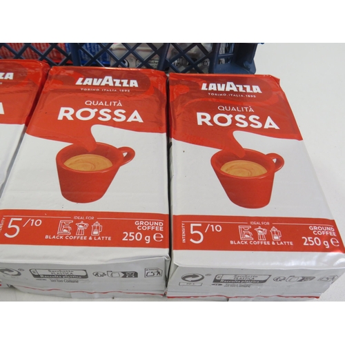 336 - twelve 250g packs lavazza coffee