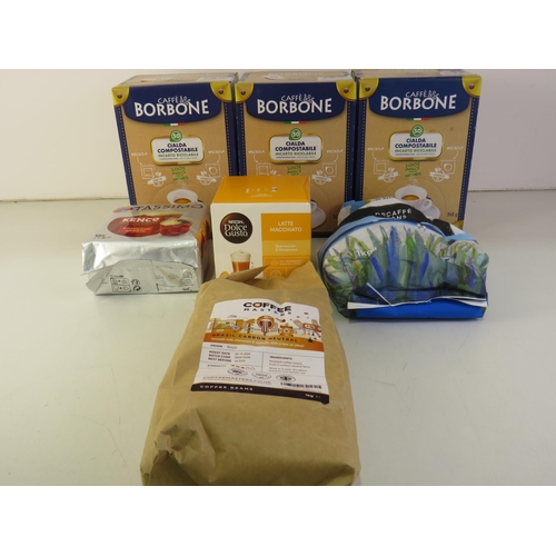337 - Good assortment of quality coffee including cafe borbone, taylors, dolce gusto, coffee masters etc