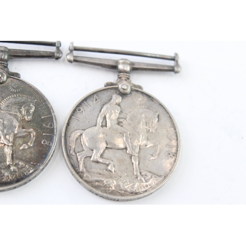 41 - WW1 Medals War Pte Hunt S Wales Borders & Pnr Thomas RE Victory Pte Thrower KRRC