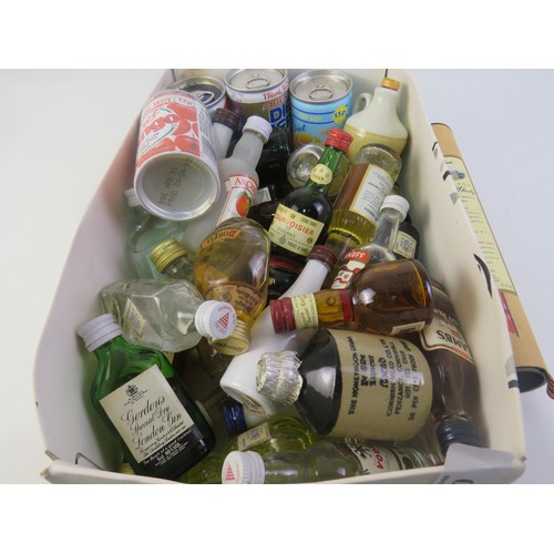 130 - A selection of miniature bottles of alcohol